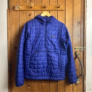 EUC Patagonia Nanopuff Bivy Half-Zip Pullover in Navy Blue Women’s Size Medium